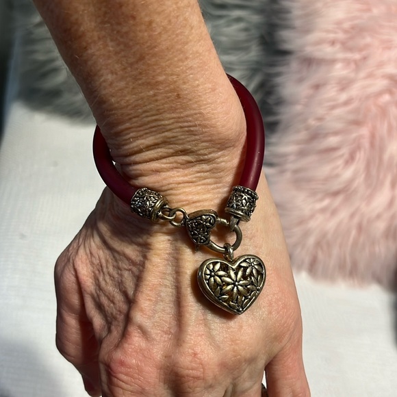 Heart bracelet silver red - Picture 2 of 13